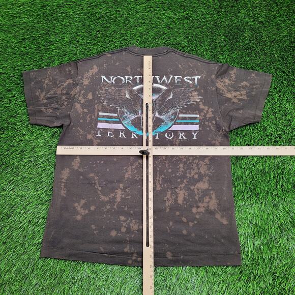Vintage Northwest-Territory Shirt M/L 21x26 Bleach-Dyed USA - Picture 3 of 16